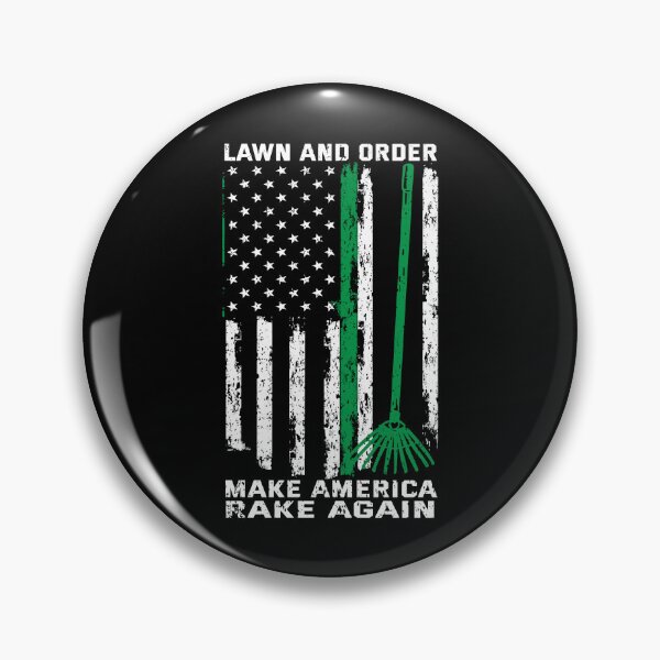 Item preview, Lawn And Order Make America Rake Again Vintage American Flag designed and sold by celestekey.