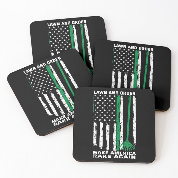 Item preview, Lawn And Order Make America Rake Again Vintage American Flag designed and sold by celestekey.