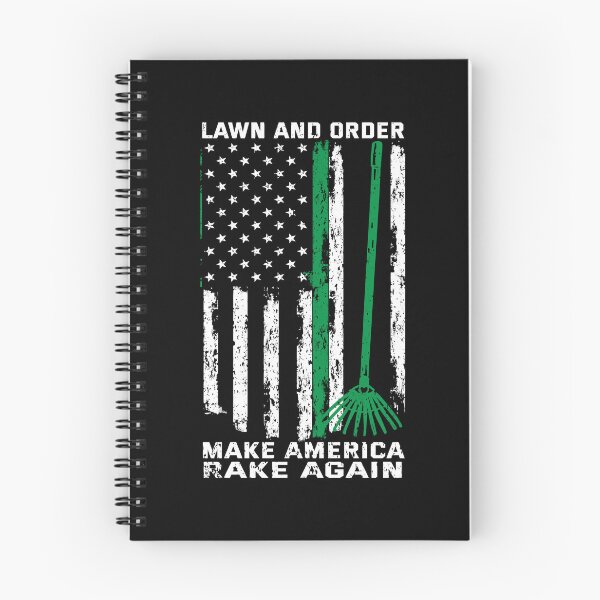 Item preview, Lawn And Order Make America Rake Again Vintage American Flag designed and sold by celestekey.