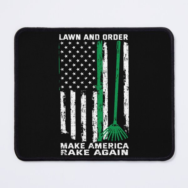 Item preview, Lawn And Order Make America Rake Again Vintage American Flag designed and sold by celestekey.