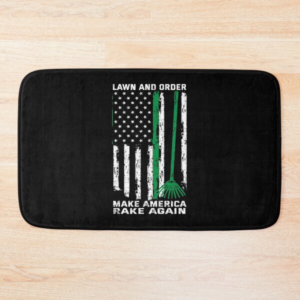 Item preview, Lawn And Order Make America Rake Again Vintage American Flag designed and sold by celestekey.