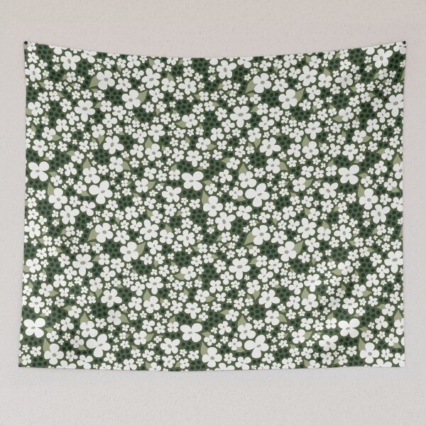 Item preview, Small Flowers in Green designed and sold by Studio Valko.