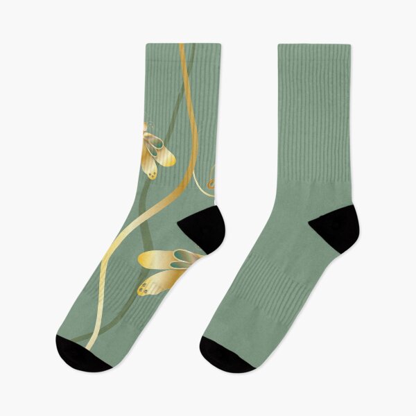 Item preview, Gold Dragonfly Green designed and sold by ChantalDesign.