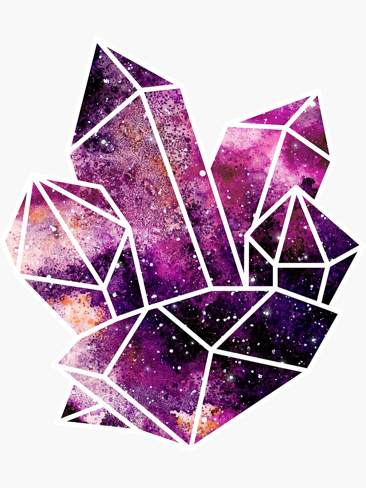 Galaxy Crystal Cluster Sticker for Sale by joshgrigg