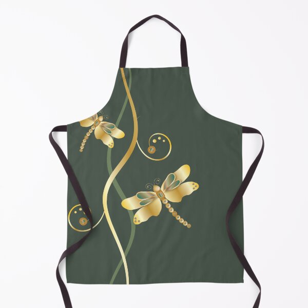 Item preview, Gold Dragonfly Green designed and sold by ChantalDesign.