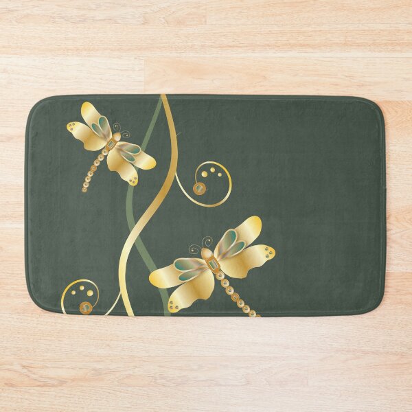 Item preview, Gold Dragonfly Green designed and sold by ChantalDesign.