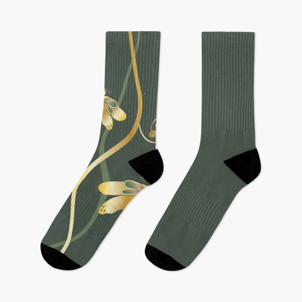 Item preview, Gold Dragonfly Green designed and sold by ChantalDesign.
