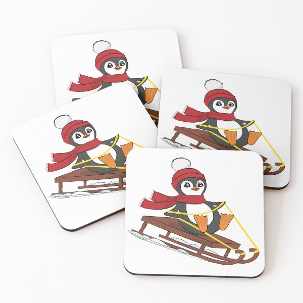 Item preview, Snow Sledding Penguin - Cute Animals Funny Winter designed and sold by TheInkElephant.