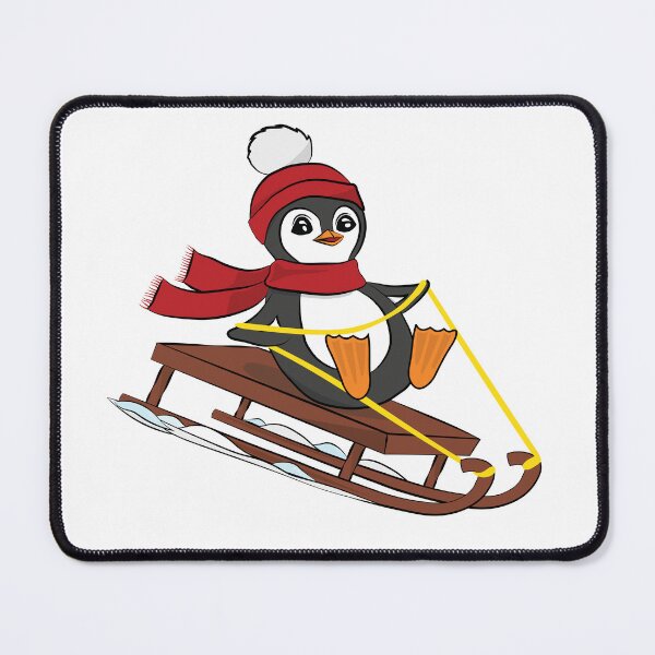 Item preview, Snow Sledding Penguin - Cute Animals Funny Winter designed and sold by TheInkElephant.