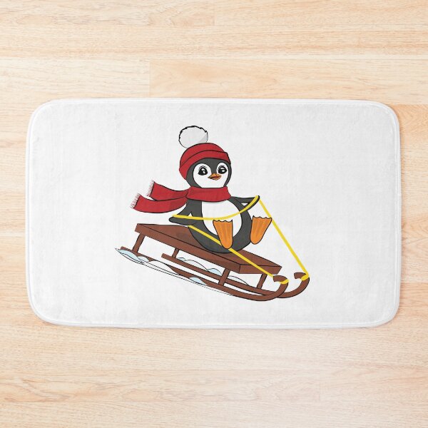 Item preview, Snow Sledding Penguin - Cute Animals Funny Winter designed and sold by TheInkElephant.