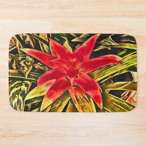Artikelvorschau, Scarlet Star Bromeliad Print entworfen und verkauft von MediaArtbyMara.