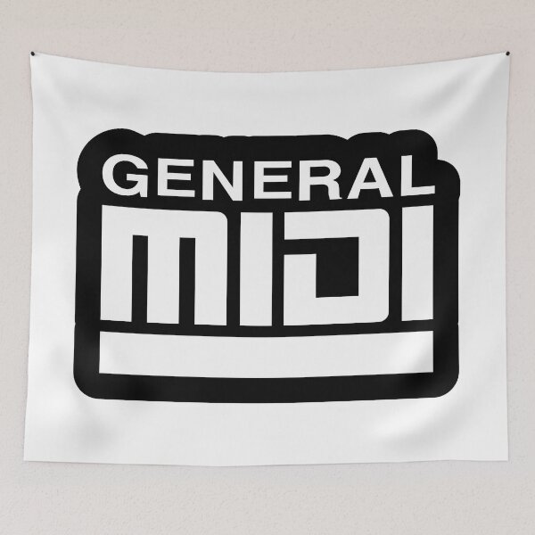 Item preview, Midi Logo (White Text, Black Outline) designed and sold by Jesse Hufstetler.