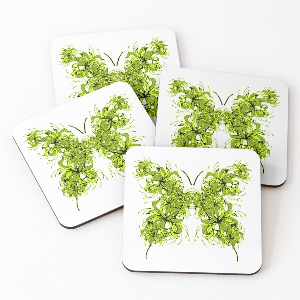 Item preview, Green floral butterfly  designed and sold by THEMADBRUSH.
