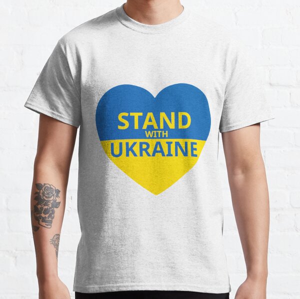 Stand With Ukraine Heart (Without Sunflowers) Classic T-Shirt