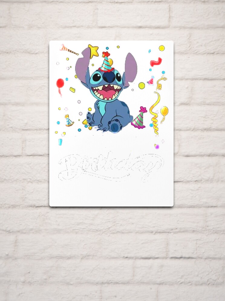 Impression métallique for Sale avec l'œuvre « C'est mon cadeau  d'anniversaire Stitch Lilo Funny » de l'artiste trangnguyenvn88