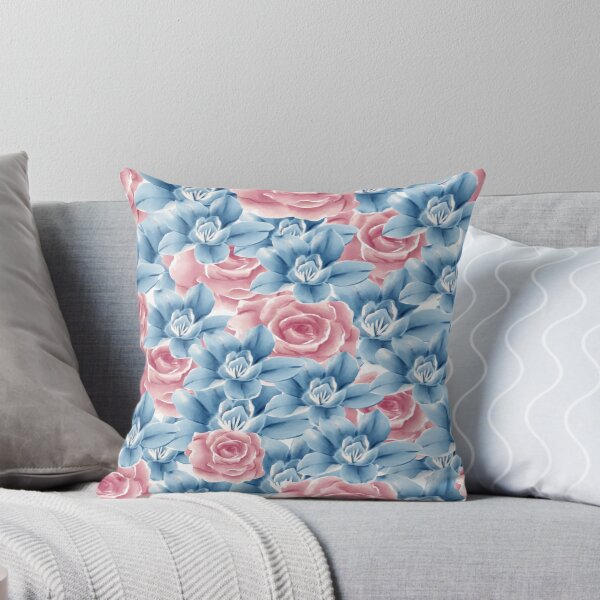 Item preview, blue and pink flowers designed and sold by grickodd.