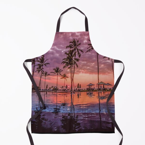Item preview, Tropical Resort Swimming pool with Palm Trees After Sunset Photographic Print designed and sold by Nils Petter Stein.