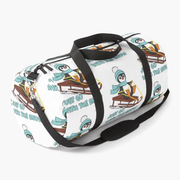 Item preview, Go With The Snow Sledding Penguin - Cute Animals Funny Winter designed and sold by TheInkElephant.