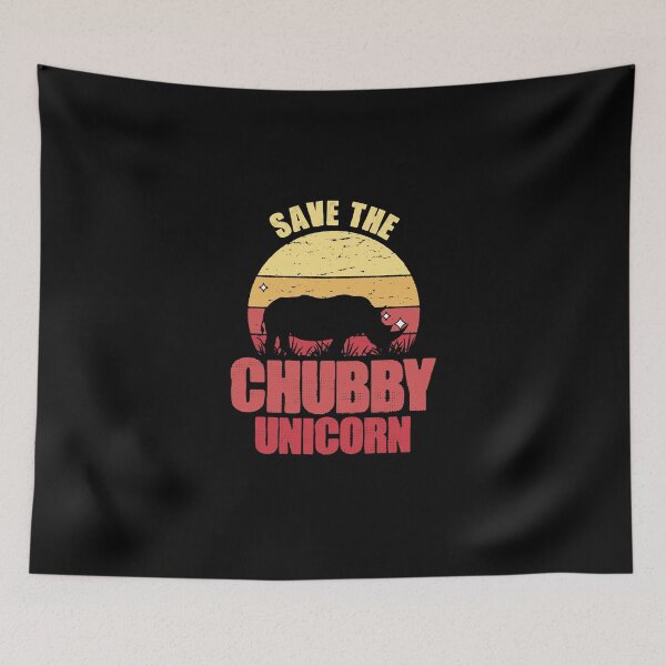 Item preview, Save The Chubby Unicorn Funny Rhinoceros Pun Rhino Lover designed and sold by Nessshirts.