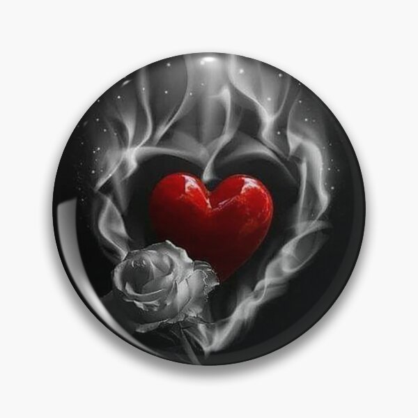 Item preview, Burning heart with rose designed and sold by kakawaldi.
