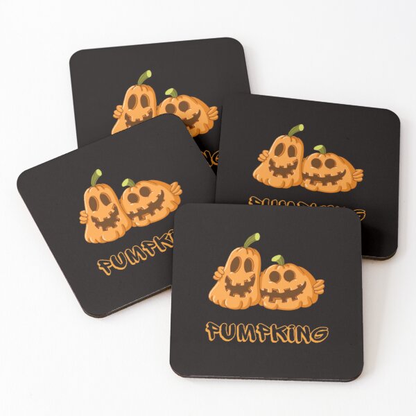 Aperçu de l'œuvre Couple de citrouilles d'Halloween noir et orange créée et vendue par Unique7design.