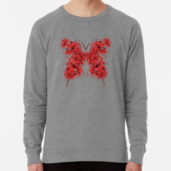 Red Spider Lily Goth Sweatshirt, Grunge Clothing, Gothic Gifts for