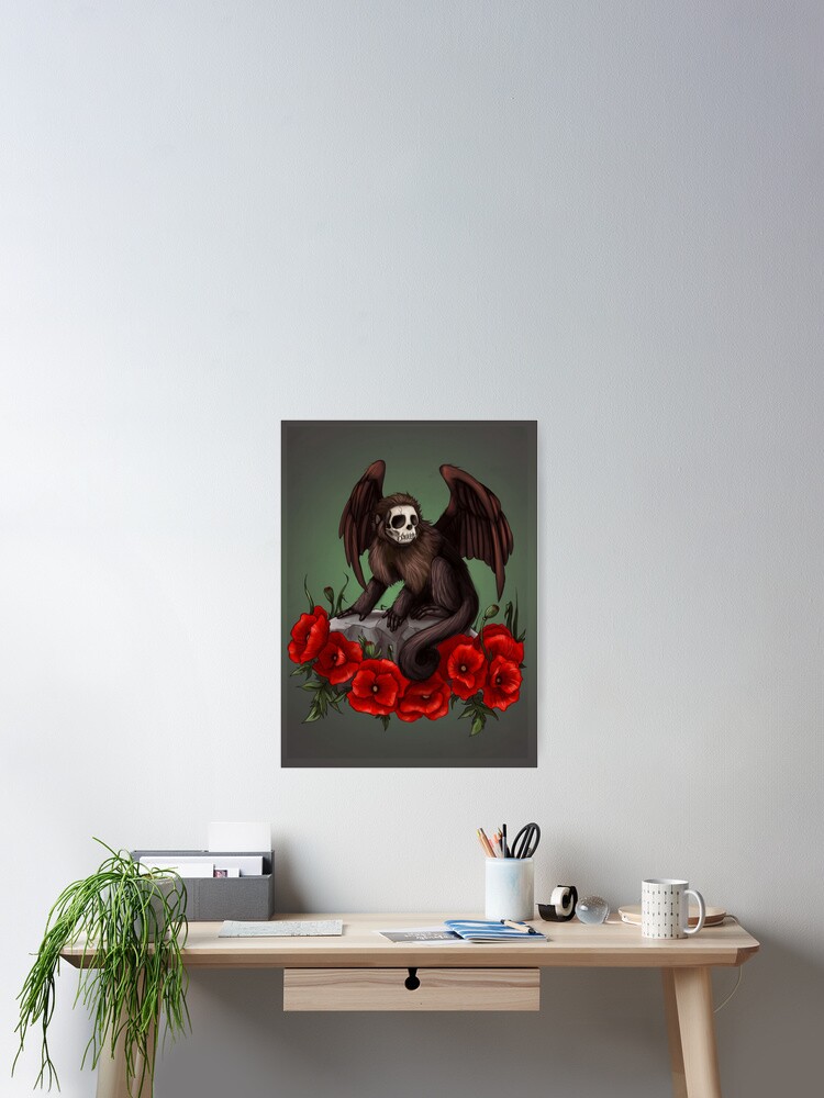 Thumbnail 1 of 3, Poster, Flying Monkey designed and sold by ERWhittingham.