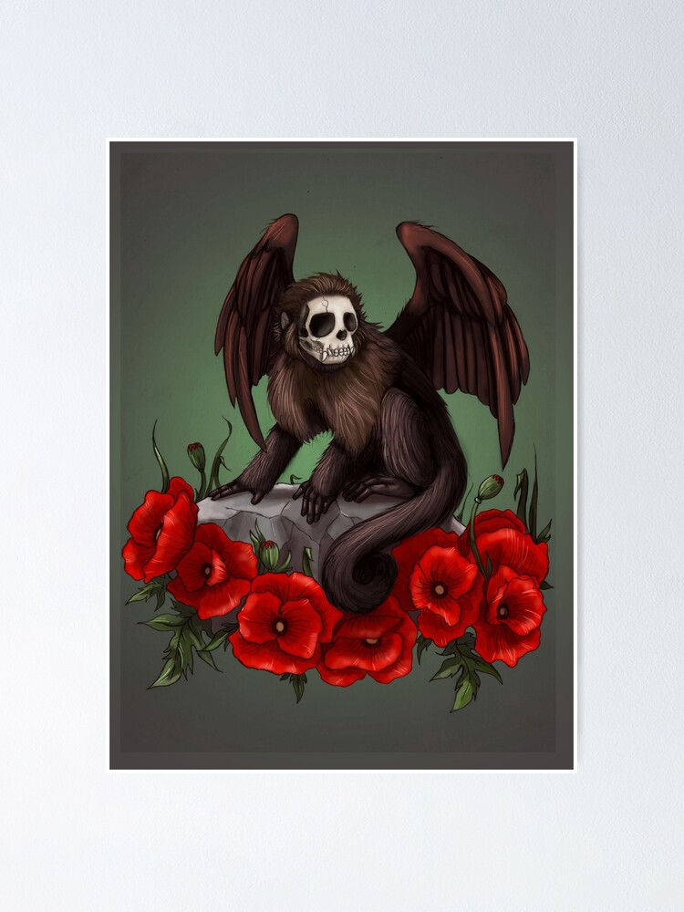 Thumbnail 2 of 3, Poster, Flying Monkey designed and sold by ERWhittingham.