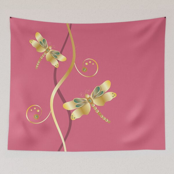 Item preview,  Gold Dragonfly Pink designed and sold by ChantalDesign.