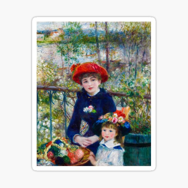 Pierre-Auguste Renoir - The Two Sisters On The Terrace Sticker