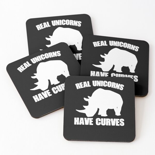 Item preview, Los unicornios reales tienen curvas Rinoceronte divertido Rhino Pun Lover designed and sold by Nessshirts.