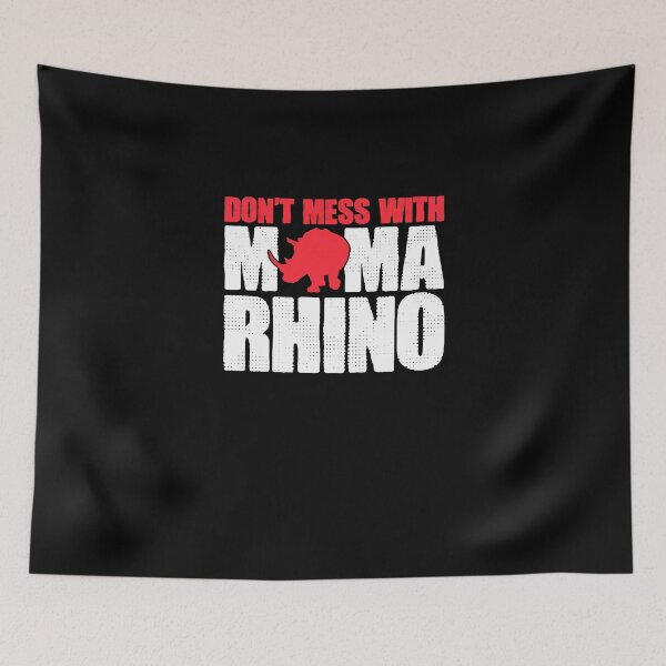 Item preview, No te metas con mamá Funny Rhinoceros Rhino Pun Lover designed and sold by Nessshirts.