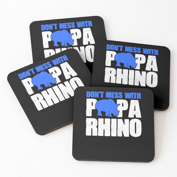 Item preview, Don't Mess With Papa Funny Rhinoceros Rhino Pun Lover designed and sold by Nessshirts.