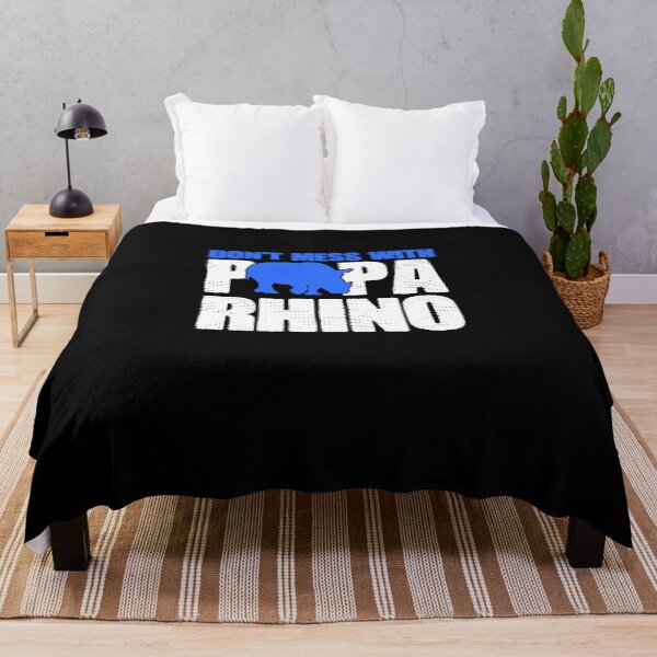 Item preview, Don't Mess With Papa Funny Rhinoceros Rhino Pun Lover designed and sold by Nessshirts.