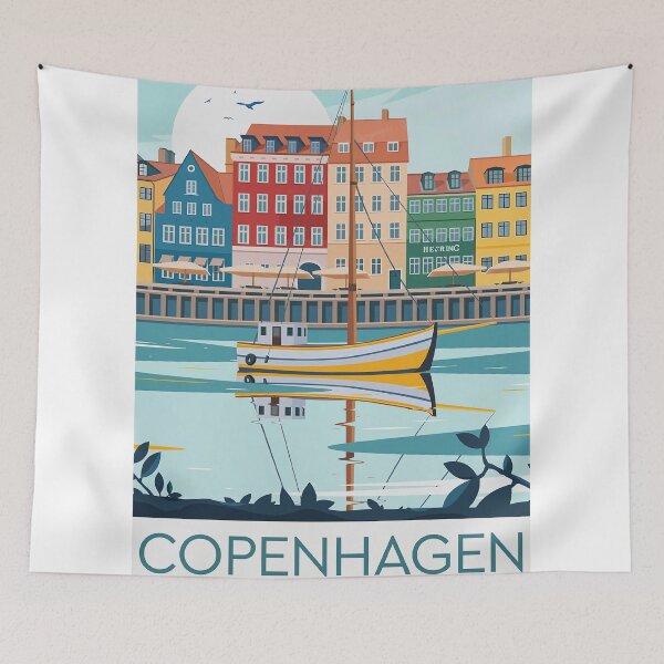 Item preview, Time To Travel Beatiful Copenhagen On Poster designed and sold by retnec456.