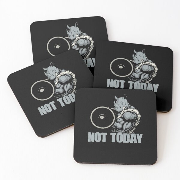 Item preview, Not Today Rhinoceroses Funny Masculine Rhino Gym Lover designed and sold by Nessshirts.