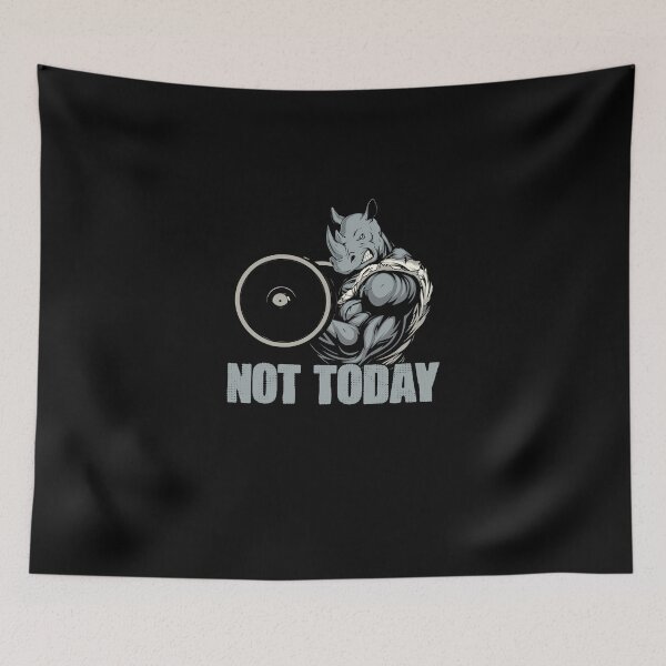 Item preview, Not Today Rhinoceroses Funny Masculino Rhino Gym Lover designed and sold by Nessshirts.