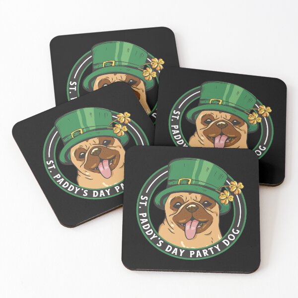 Item preview, St Paddy's Day Party Dog St Patricks Pug designed and sold by MadMando.
