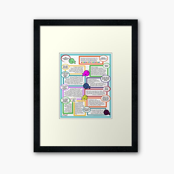 Ask the Neurodivergent Narwhals.... Framed Art Print