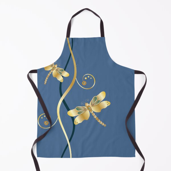 Item preview, Gold Dragonfly Blue designed and sold by ChantalDesign.