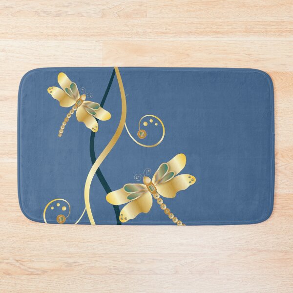 Item preview, Gold Dragonfly Blue designed and sold by ChantalDesign.