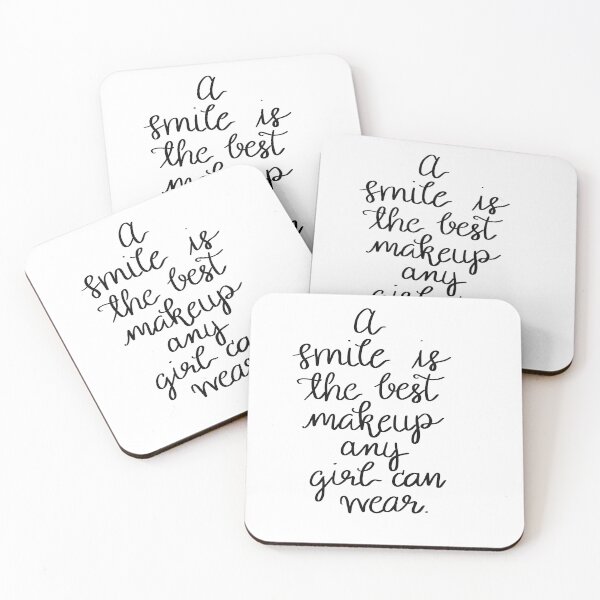 Item preview, A smile is a best make up any girl can wear motivational Quote designed and sold by ManifestoDesign.