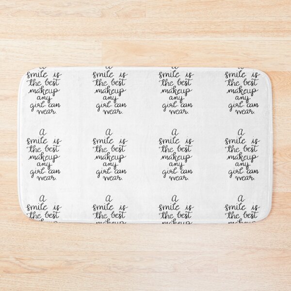 Item preview, A smile is a best make up any girl can wear motivational Quote designed and sold by ManifestoDesign.