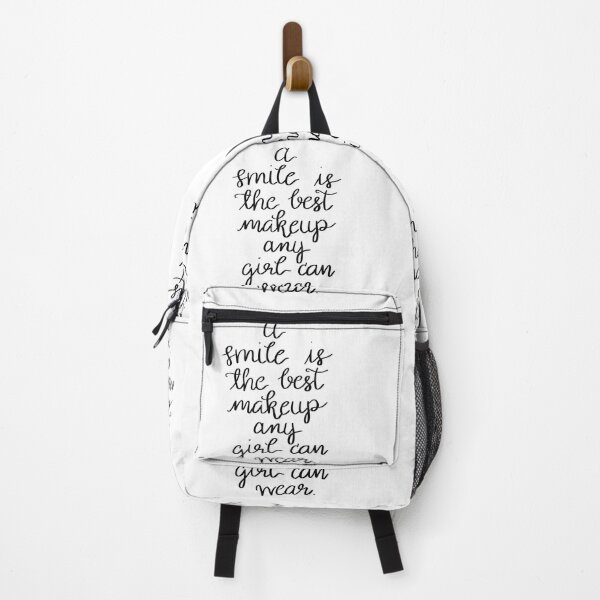 Item preview, A smile is a best make up any girl can wear motivational Quote designed and sold by ManifestoDesign.