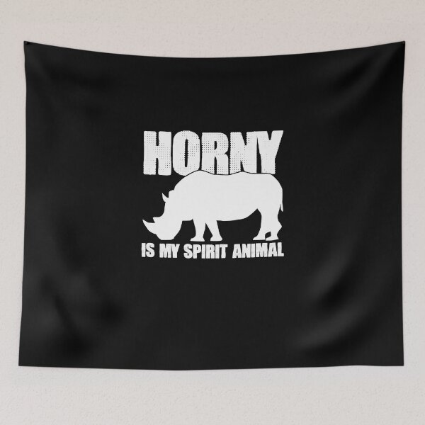 Item preview, Spirit Animal Rhinoceros Funny Battle Rhino Pun Lover designed and sold by Nessshirts.