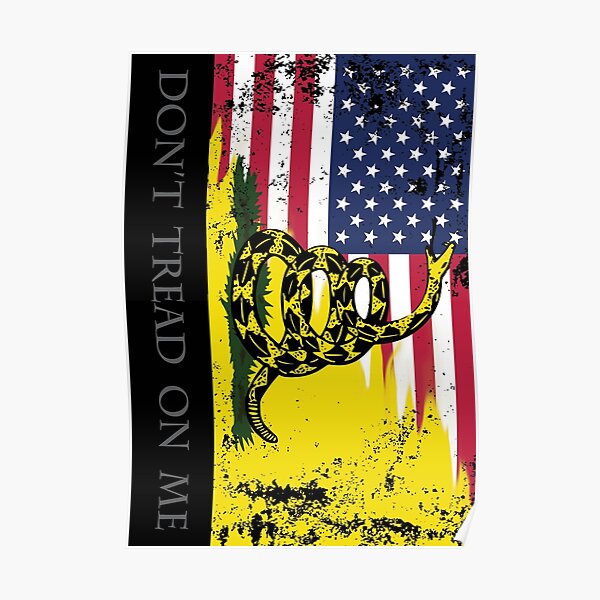 American Gadsden Flag Worn Poster
