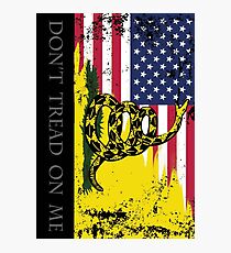 American Gadsden Flag Worn Photographic Print