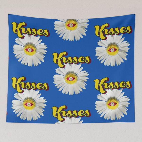 Item preview, Kisses - romantic humorous in love with spring - photo design with daisies designed and sold by kikidu21.