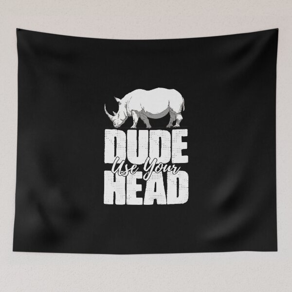 Item preview, Use Your Head Funny Rhinoceros Pun para un amante de Battle Rhino designed and sold by Nessshirts.