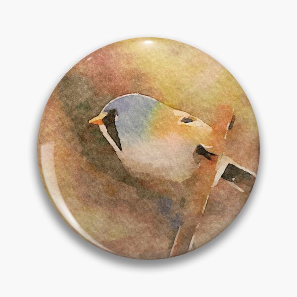 Item preview, Bearded Reedling in Watercolor designed and sold by Susan Maxwell Schmidt.